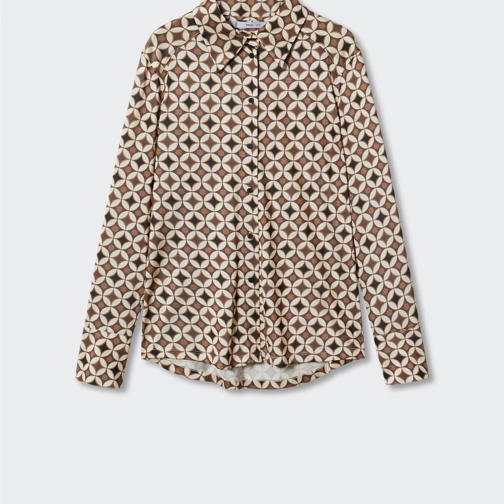 Mango 70s Pattern Button Down Shirt - image 4